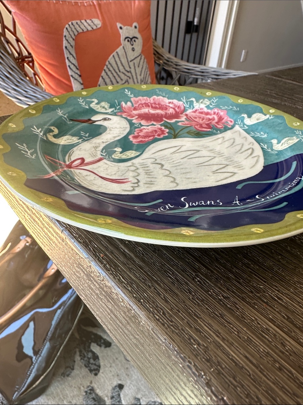 Anthropologie Emily Maude holiday collectible plate excellent 8D - Picture 2 of 5